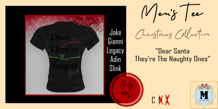 {M} Men Tee Christmas Collection - Naughty 