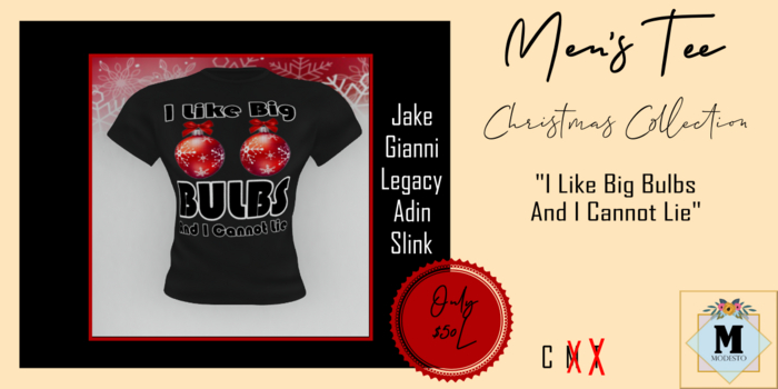 {M} Men Tee Christmas Collection - Big Bulbs 