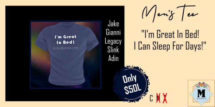{M} Men Tee - Great In Bed 