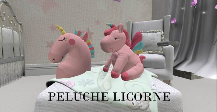 **DC** PELUCHE LICORNE ROSE _ "UNPACKER /HUD"
