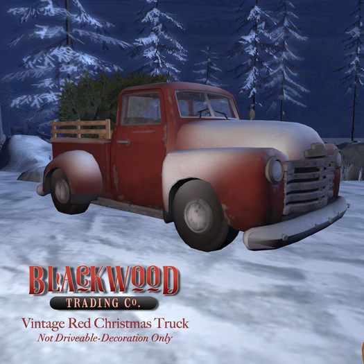 [Blackwood Traders] Vintage Red Christmas Truck