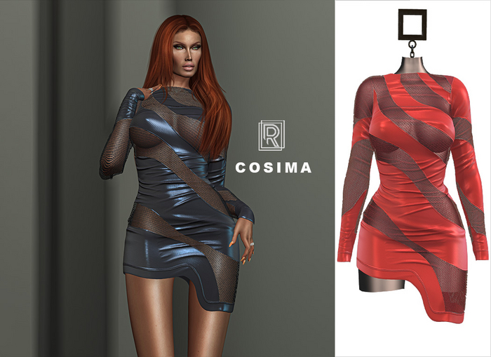 RAPTURE-Dress Cosima-Foxy Red