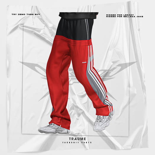 [Traume] Tracksuit Pants Red