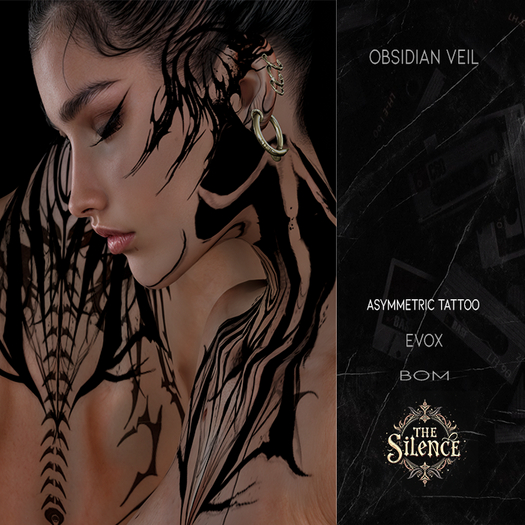 -The Silence-Obsidian Veil Asymmetric tattoo Evox