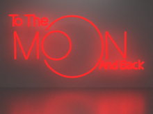 To The moon and back neon sign Full Permission