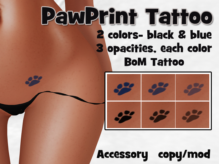 Pawprint Tattoo BoM