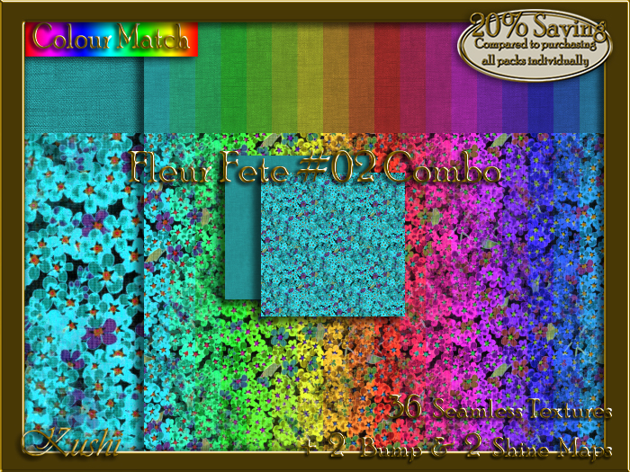 Fleur Fete #02 COMBO Seamless Texture Bundle