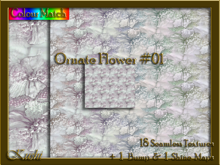 Ornate Flower #01 Seamless Texture Pack