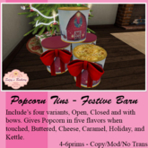 ~SB's*~ Popcorn Tin Dispenser - Festive Barn