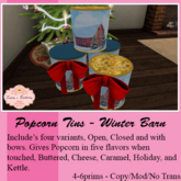 ~SB's*~ Popcorn Tin Dispenser- Winter Barn