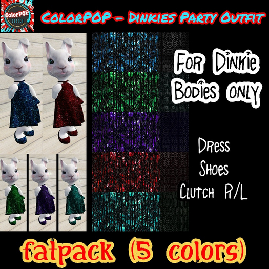ColorPOP - Dinkies Party Outfit FATPACK (ADD to Unpack)