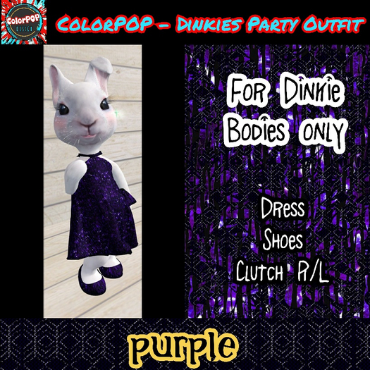 ColorPOP - Dinkies Party Outfit - Purple (ADD to Unpack)