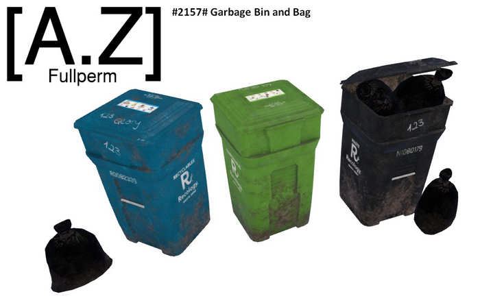 #2157# Garbage Bin and Bag #