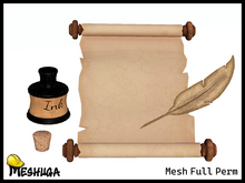 Meshuga Medieval Writing Scroll & Ink Kit FULL PERM MESH