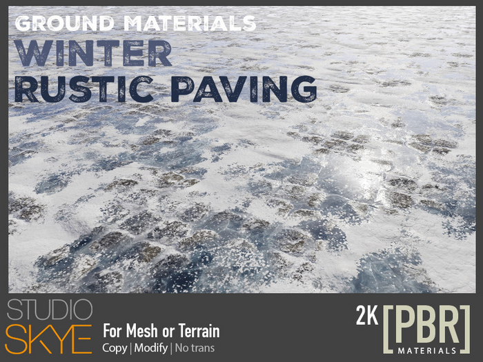 Skye 2K [PBR] Terrain Set Winter Rustic Paving 
