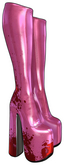 [BL] Luna boots latex // berry