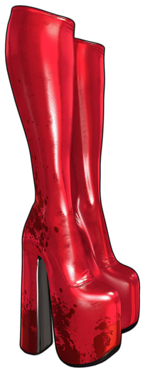 [BL] Luna boots latex // cherry