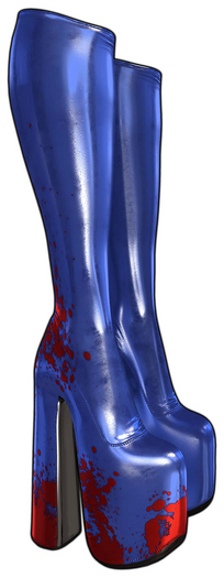 [BL] Luna boots latex // cobalt