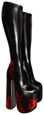 [BL] Luna boots latex // crow