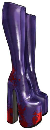[BL] Luna boots latex // indigo