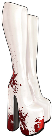 [BL] Luna boots latex // ivory