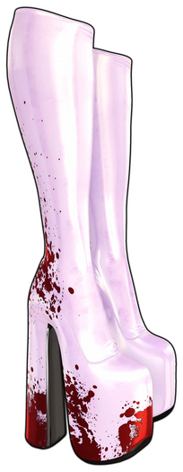 [BL] Luna boots latex // lilac