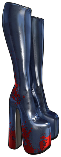 [BL] Luna boots latex // navy