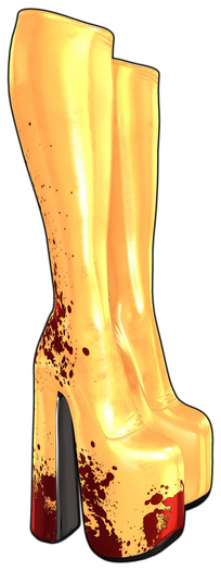 [BL] Luna boots latex // papaya