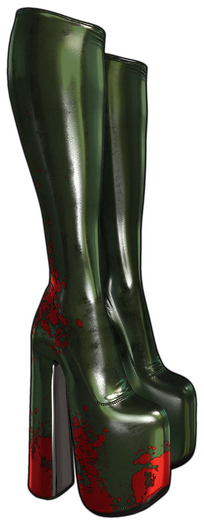 [BL] Luna boots latex // pine