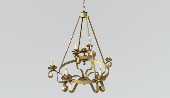 Cuzy/ Gold chandeliers