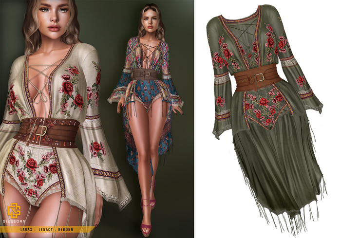 GIZ SEORN: 'Raisel' Dress [Green]