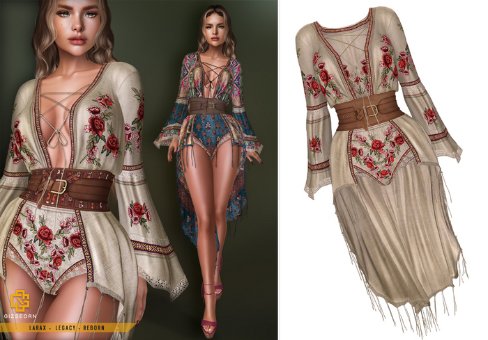 GIZ SEORN: 'Raisel' Dress [Cream]