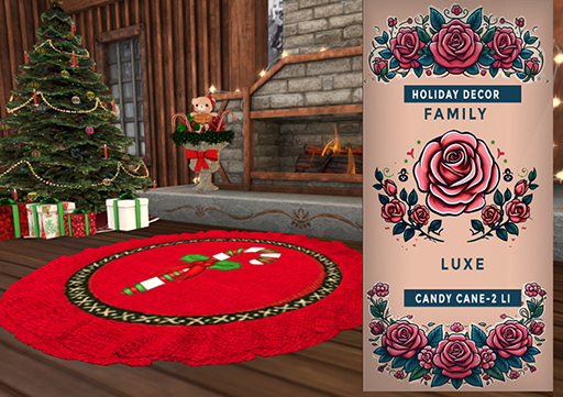 ::Family Luxe::Christmas Rug (candycane)add