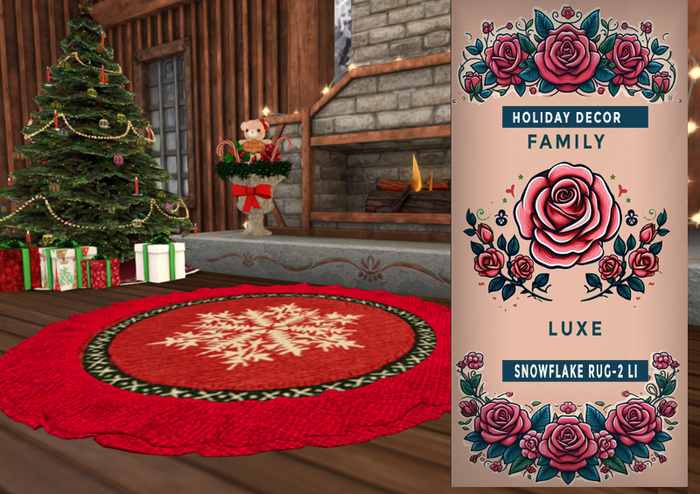 ::Family Luxe::Christmas Rug(snowflake)add
