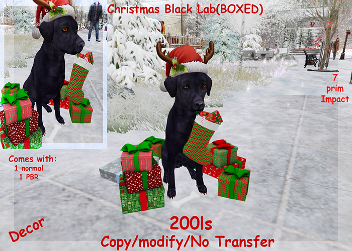 Christmas Black Lab(BOXED)