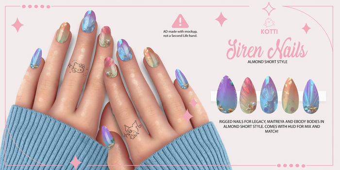 .kotti. Siren Nails [Touch To Unpack]~