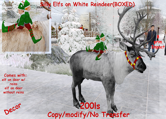 Silly Elfs on White Reindeer(BOXED)