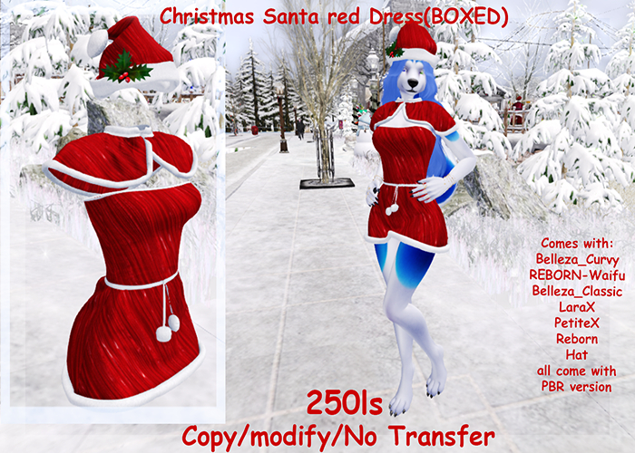Christmas Santa red Dress(BOXED)
