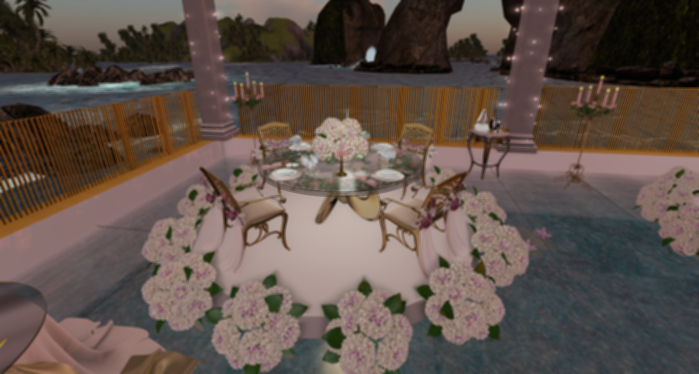 Crystal and Gold Wedding dining set