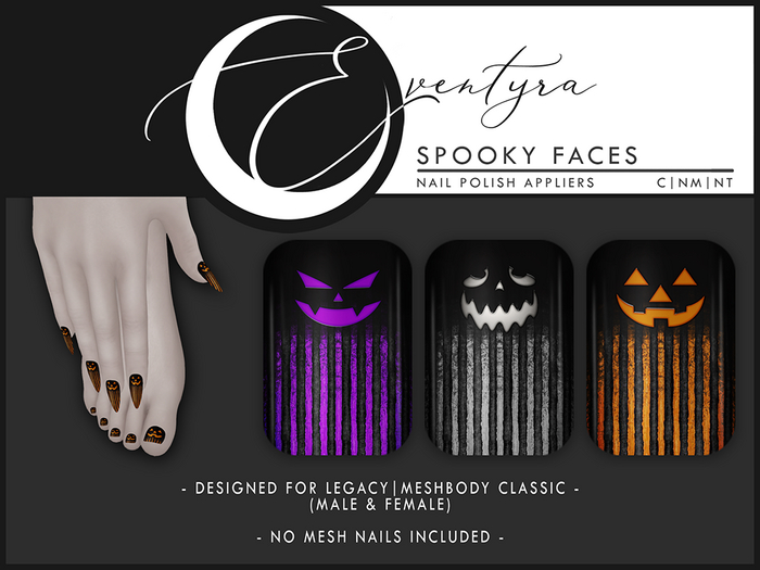 Eventyra - Legacy Nail HUD - Spooky Faces