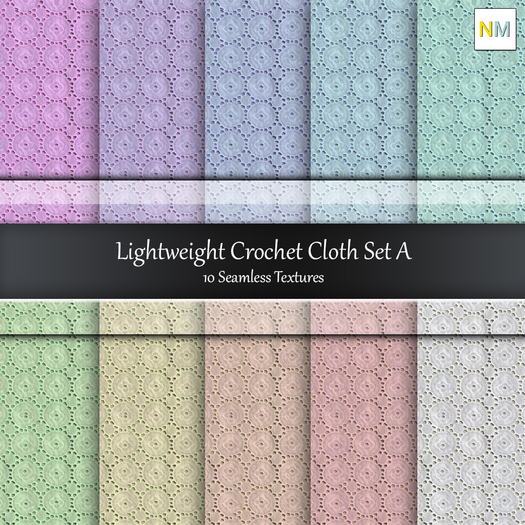 Lightweight Crochet Cloth Set A