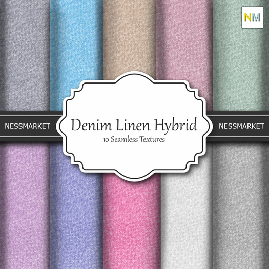 Denim Linen Hybrid 10 Seamless Fabric Textures NM