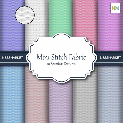 Mini Stitch Plain 10 Seamless Fabric Textures NM