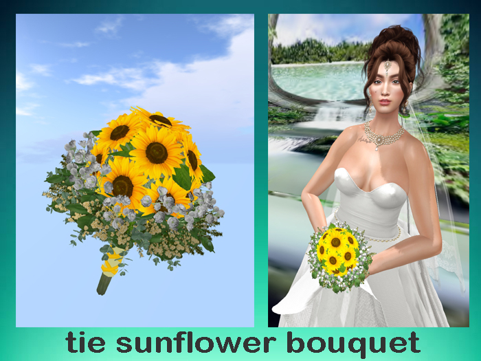 tie sunflower bouquet