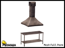 Meshuga Restaurant Props - Rangehood FULL PERM MESH