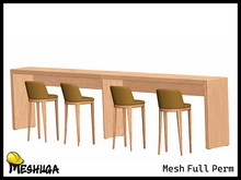 Meshuga Restaurant Props Bar Table & Chairs Set FULL PERM MESH