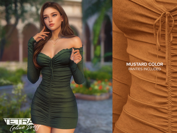 TETRA - Celine Dress (Mustard)