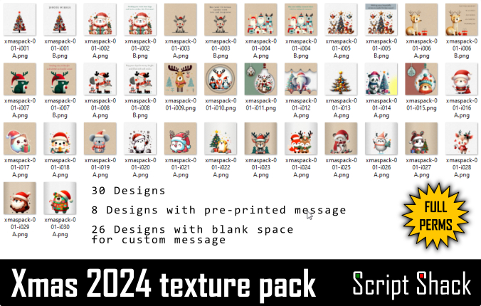 Texture Pack Xmas 2024 (for Hand held card)