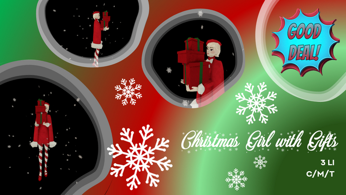 [GOOD DEAL] Christmas girl with gifts. BOXED/ADD&TOUCH.