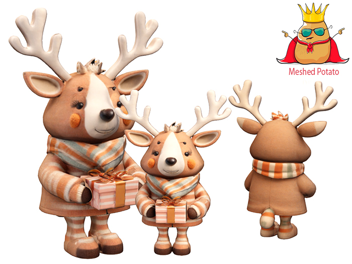 Meshed Potato - Winter Deer Full Perm